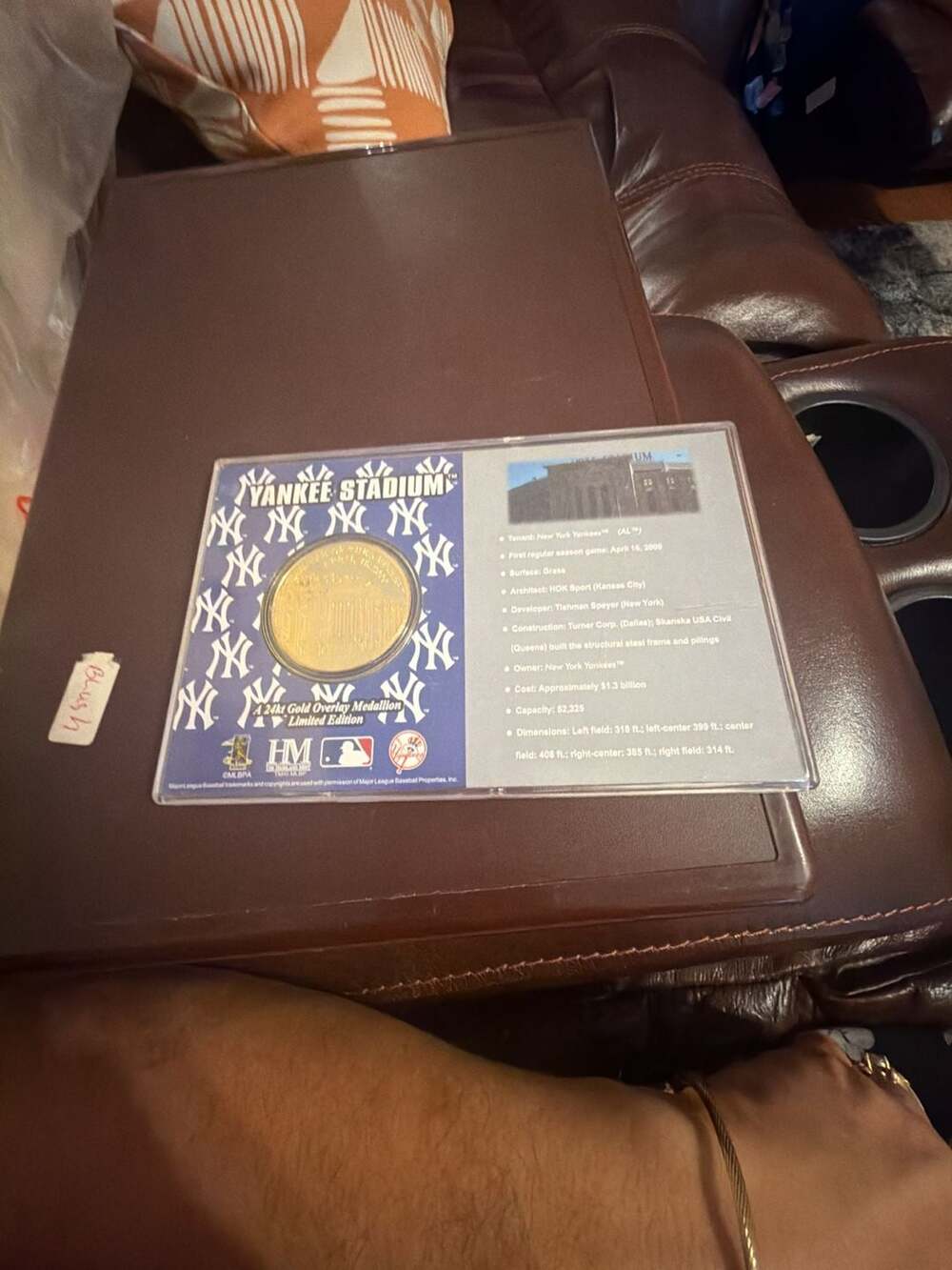 Highland Mint New York Yankees Yankee Stadium 24kt Gold Overlay Limited Edition